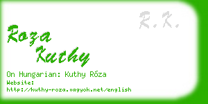 roza kuthy business card