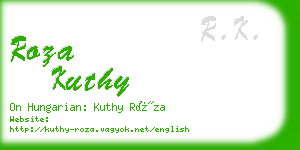 roza kuthy business card